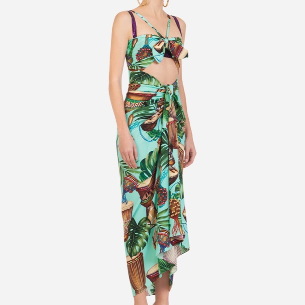 Dolce & Gabbana Current Season Silk Tribal Dress